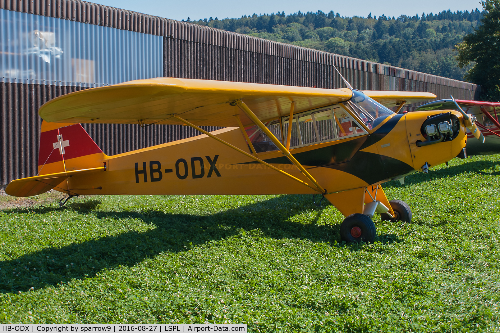 HB-ODX, 1944 Piper L-4J Grasshopper (J3C-65D) C/N 13130, At Thun. HB-registered since 1947-05-31.