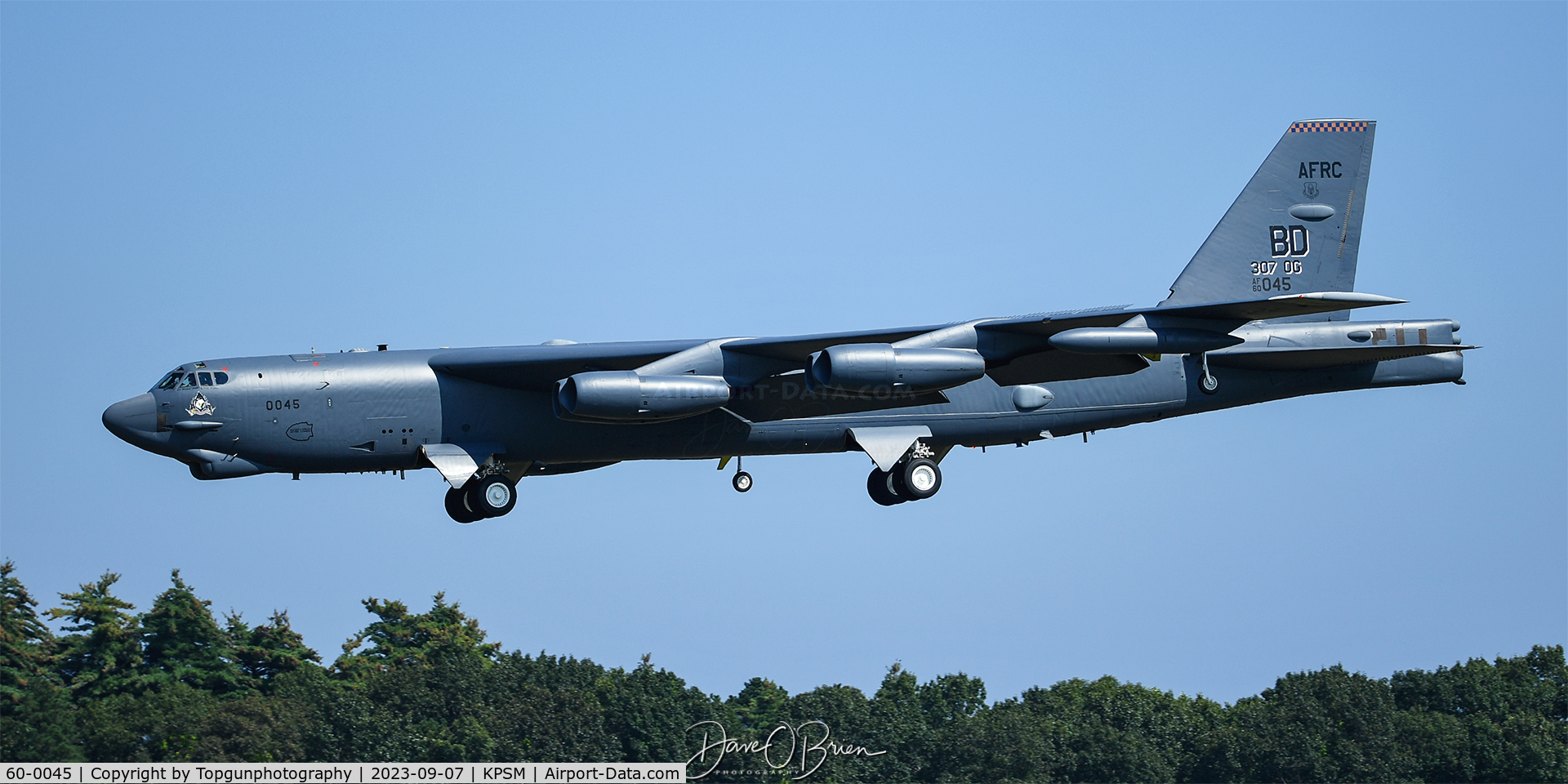 60-0045, 1960 Boeing B-52H Stratofortress C/N 464410, SCOUT99 arriving for static display for this weekends air show