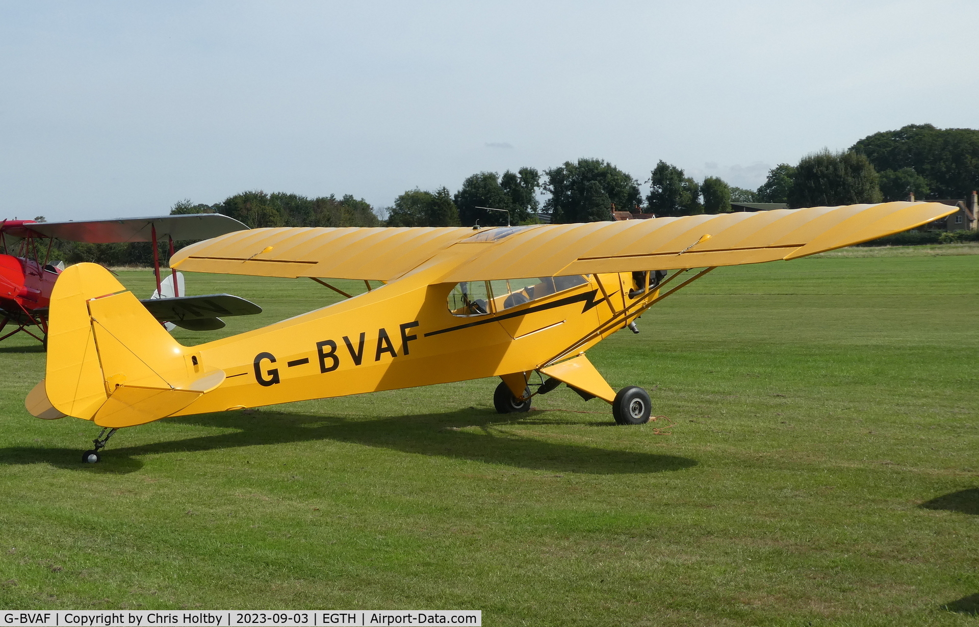 G-BVAF, 1940 Piper J3C-65 Cub Cub C/N 4645, Visiting Old Warden for the Vintage Airshow 2023