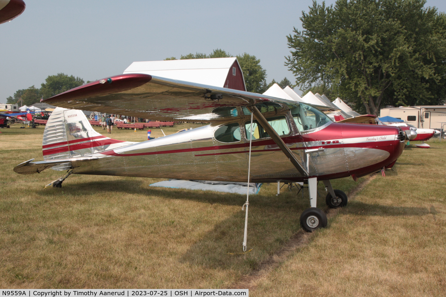 N9559A, 1949 Cessna 170A C/N 19120, 1949 Cessna 170A, c/n: 19120. AirVenture 2023
