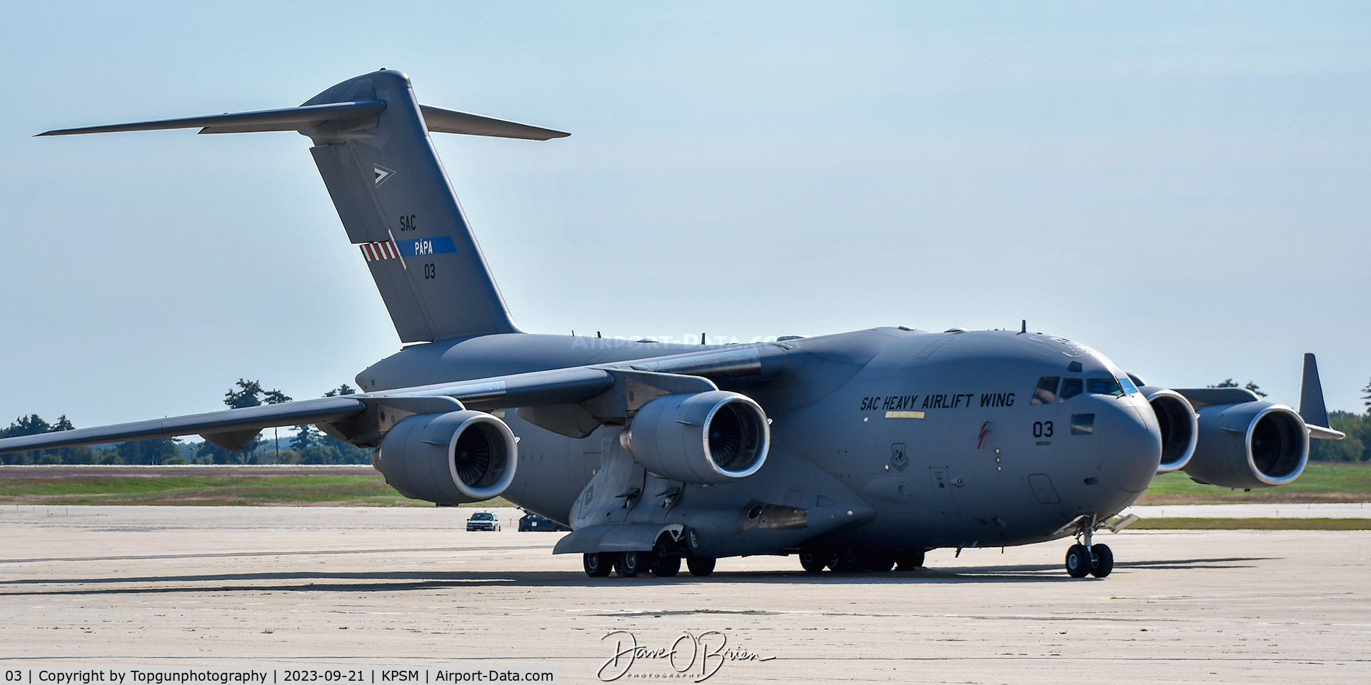 03, 2009 Boeing C-17A Globemaster III C/N F-211, on the ramp for some crew rest