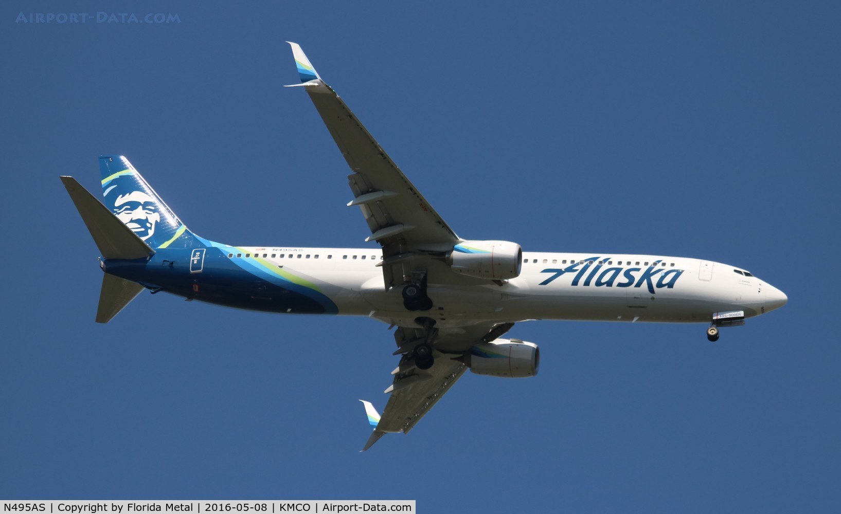 N495AS, 2016 Boeing 737-900/ER C/N 41728, ASA 739 zx PDX-MCO