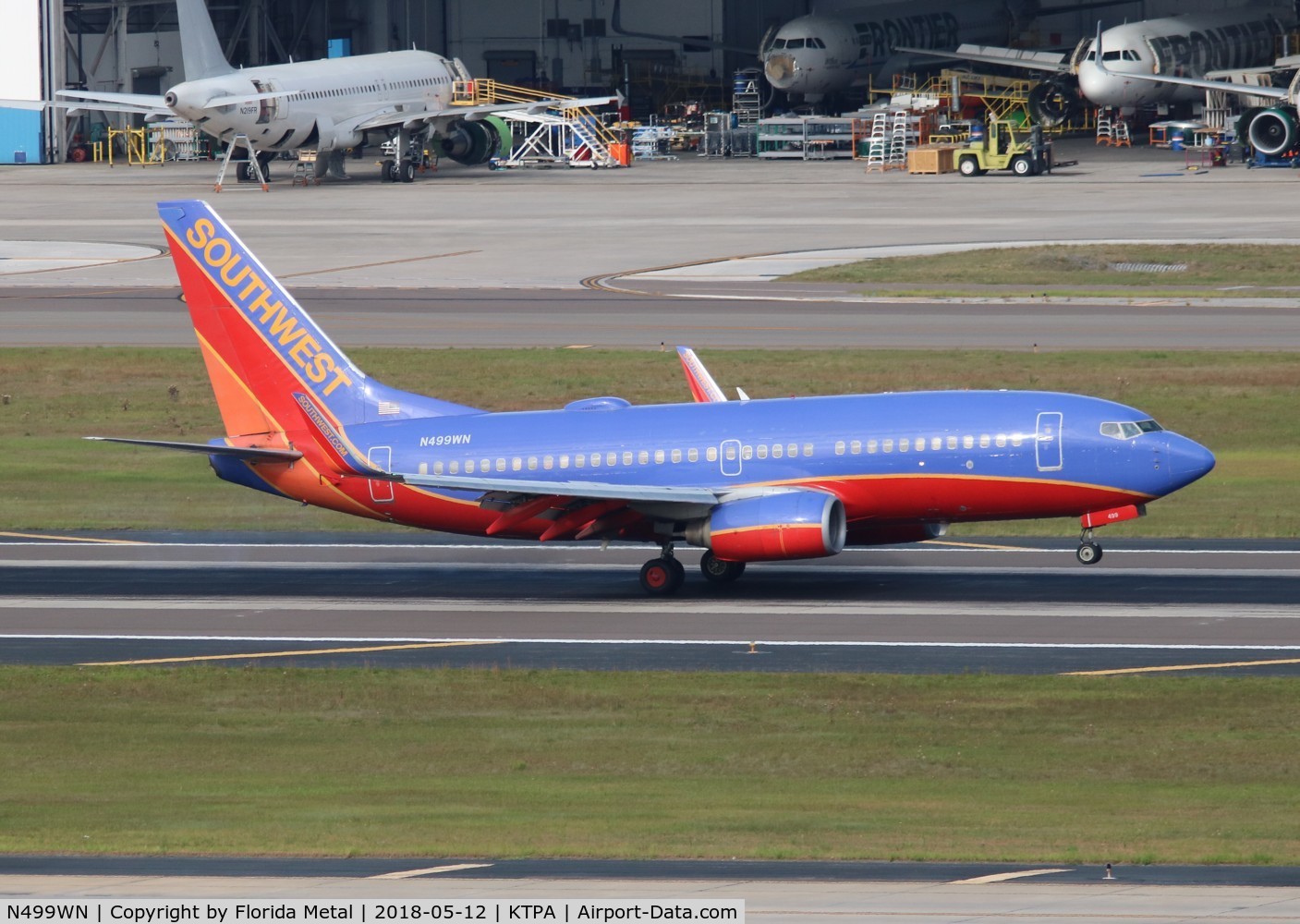 N499WN, 2005 Boeing 737-7H4 C/N 32481, SWA 737 oc zx IND-TPA