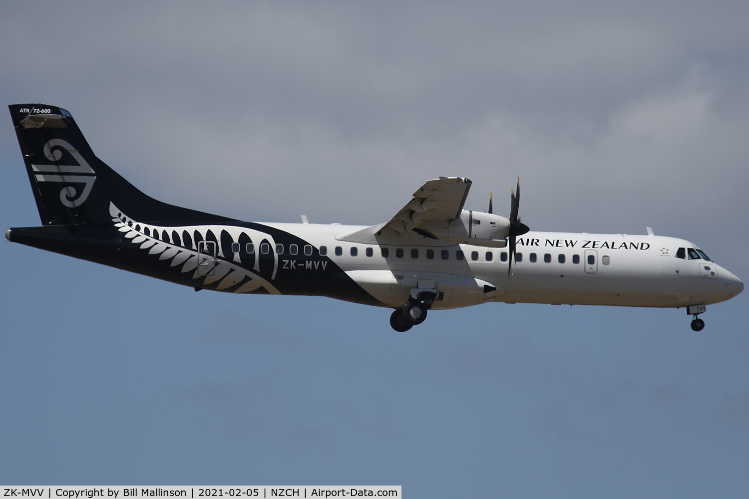 ZK-MVV, 2018 ATR 72-212A C/N 1507, in from WLG