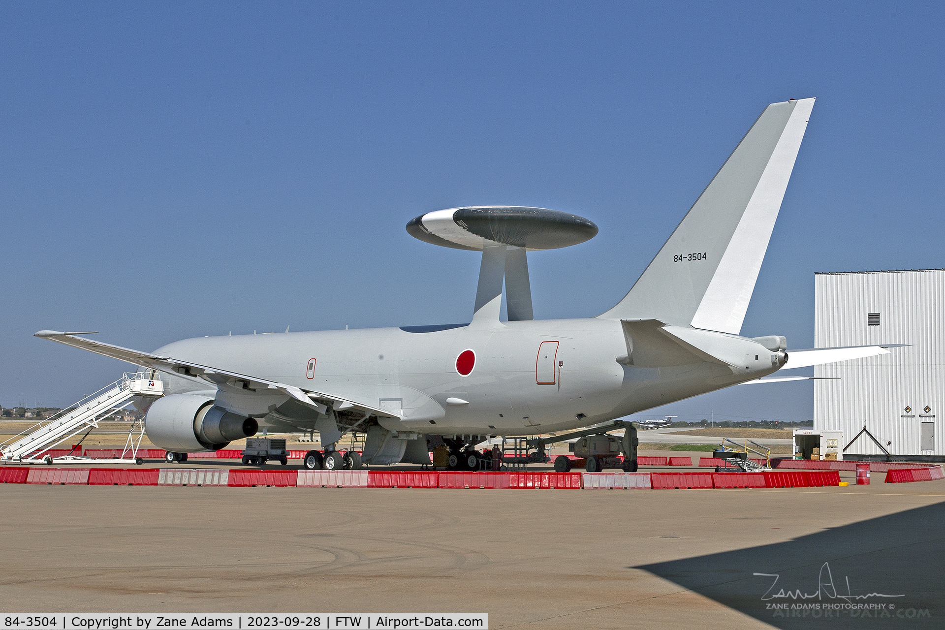 84-3504, 1998 Boeing E-767 C/N 28017, Japanese Defence Forces E-767 (AWACS) at Fort Worth Mecham Field paint hangar