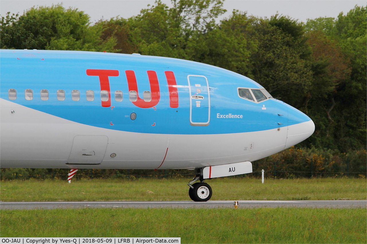 OO-JAU, 2013 Boeing 737-8K5 C/N 37250, Boeing 737-8K, Taxiing rwy 25L, Brest-Bretagne airport (LFRB-BES)