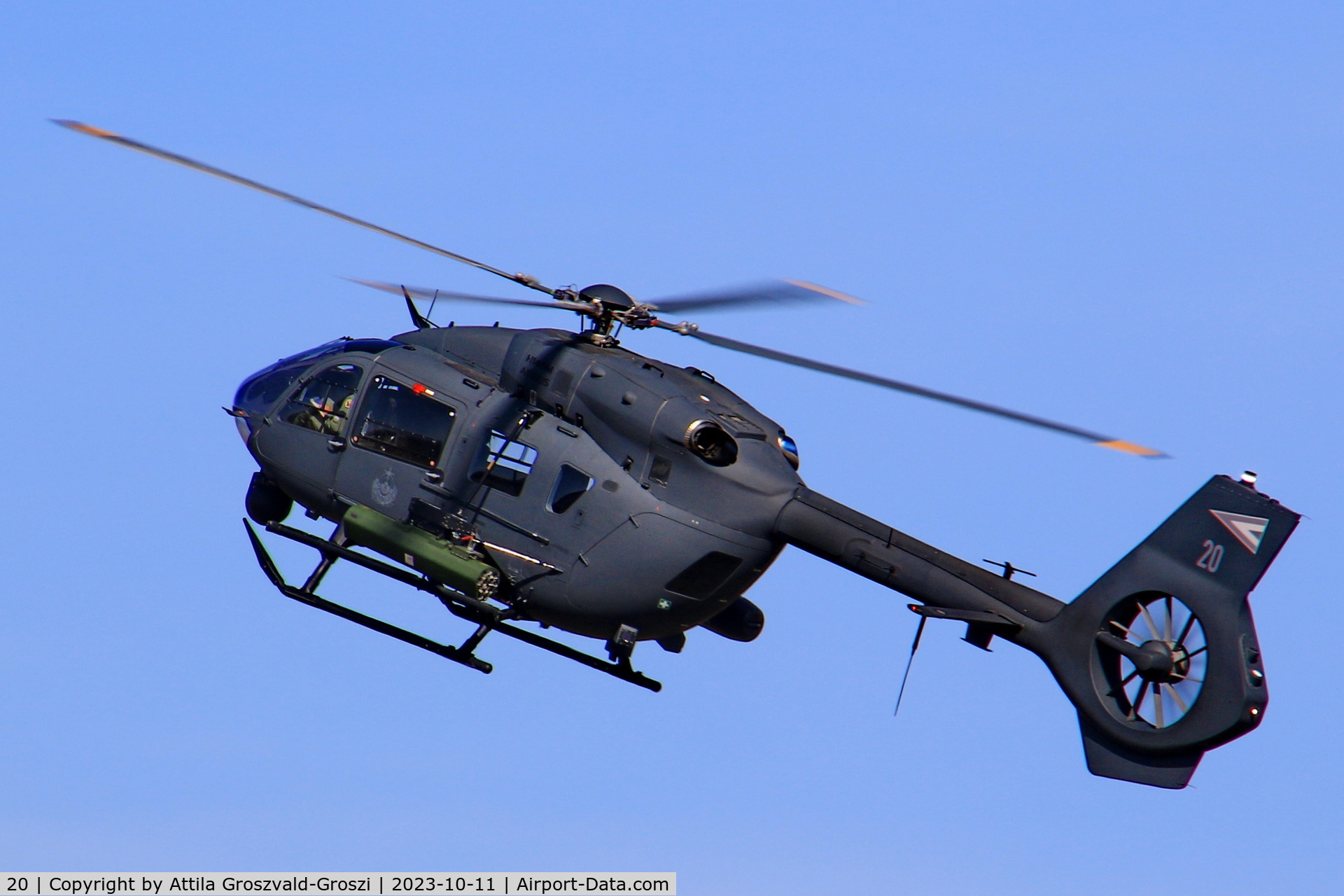 20, 2019 Airbus Helicopters BK-117D-2M C/N 20348, Jutas-Ujmajor. The Hungarian airforce is his practising base