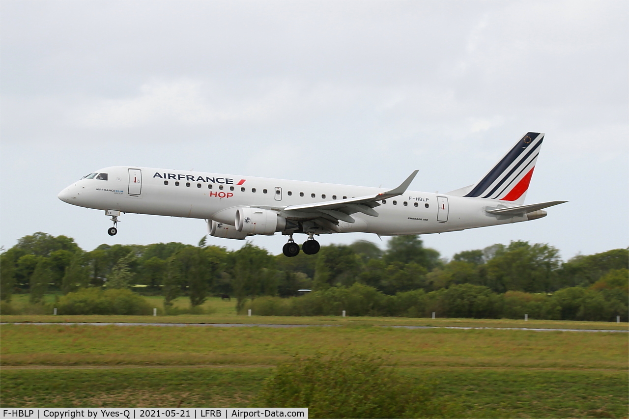 F-HBLP, 2019 Embraer 190 STD (ERJ-190-100) C/N 190-00771, Embraer 190 STD, Landing rwy 25L, Brest-Bretagne airport (LFRB-BES)