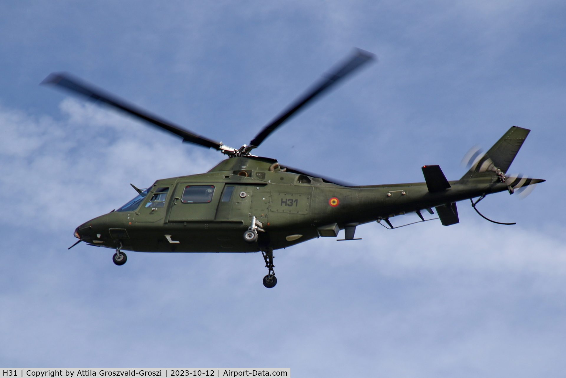 H31, Agusta A-109BA C/N 0331, Jutas-Ujmajor. The Hungarian airforce is his practising base