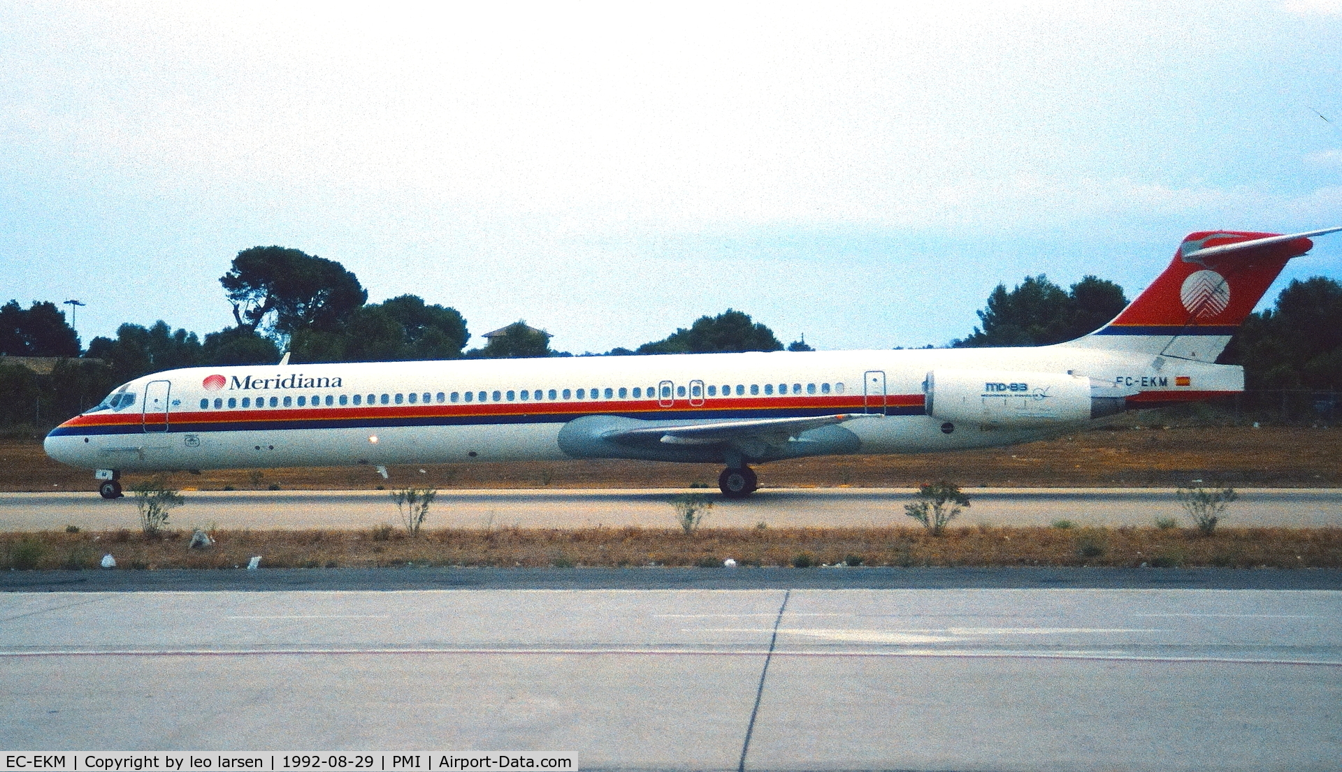 EC-EKM, 1988 McDonnell Douglas MD-83 (DC-9-83) C/N 49624, Palma de Mallorca 29.8.1992