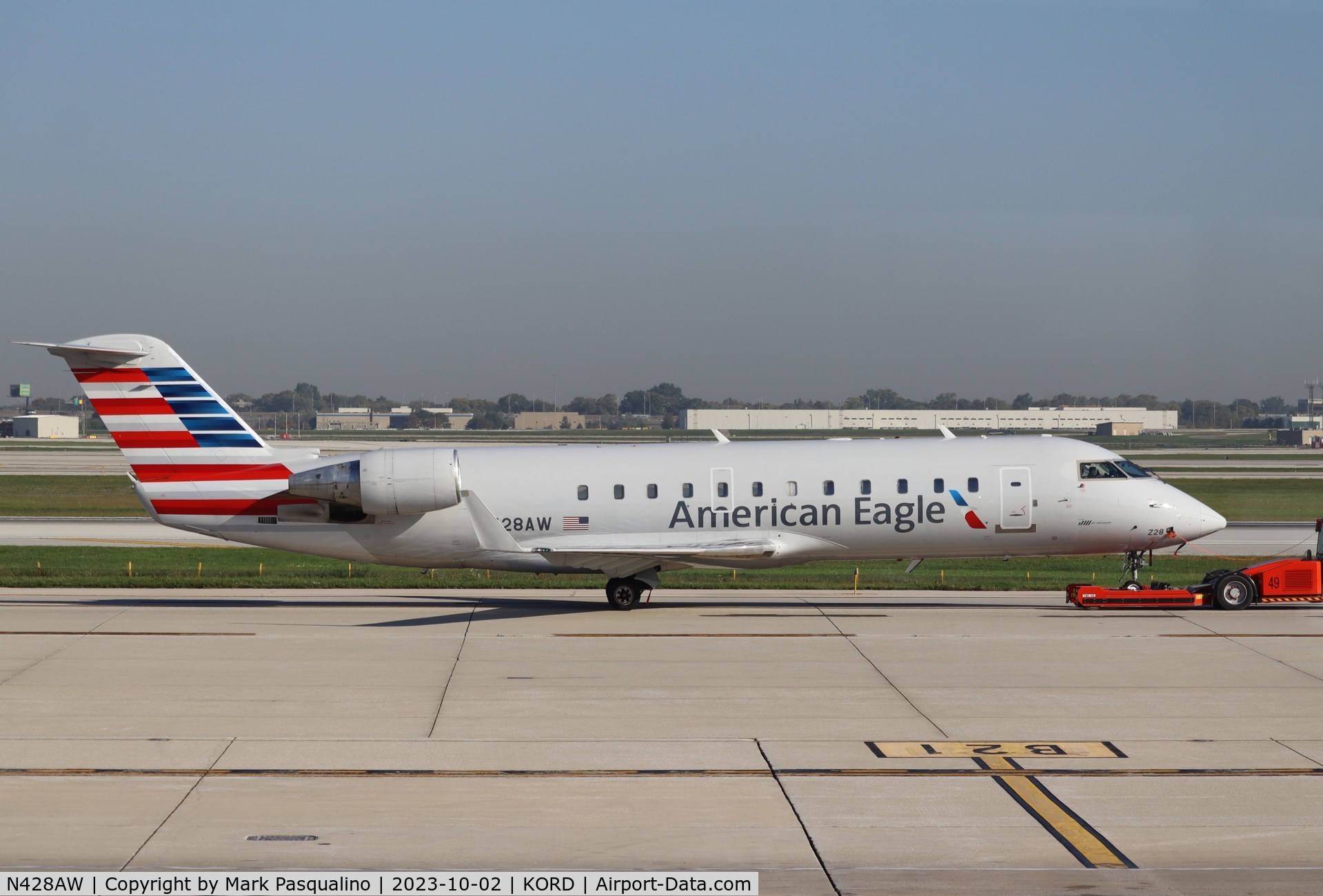 N428AW, 2002 Bombardier CRJ-200LR (CL-600-2B19) C/N 7695, CL-600-2B19