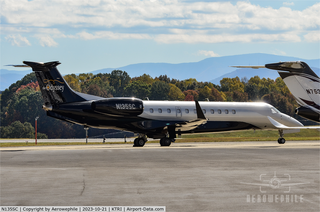 N135SC, 2006 Embraer Legacy 600 (EMB-135BJ) C/N 14500972, Parked on the ramp at Tri-Cities Airport.