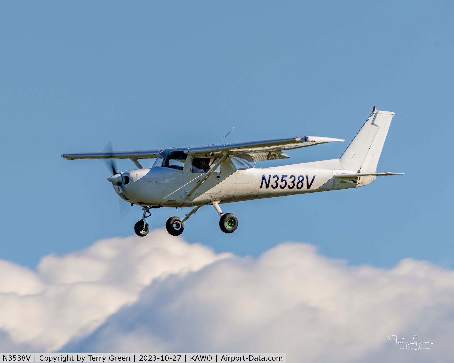 N3538V, 1975 Cessna 150M C/N 15076538, KAWO