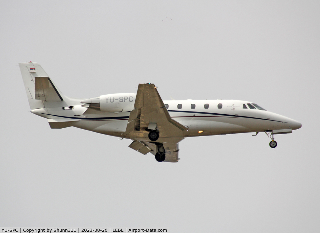 YU-SPC, 2013 Cessna 560XL Citation XLS+ C/N 560-6136, Landing rwy 06L