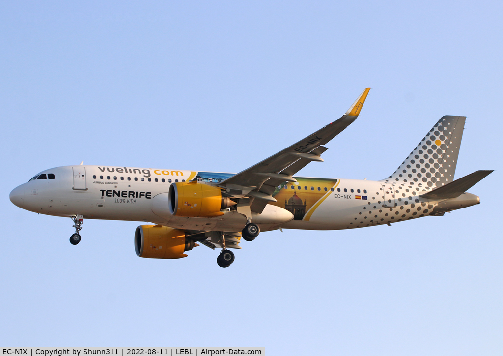 EC-NIX, 2020 Airbus A320-271N C/N 10024, Landing rwy 24R in special Tenerife c/s