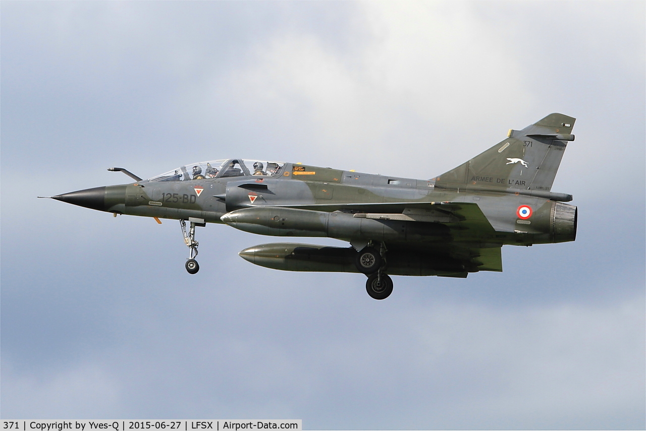 371, Dassault Mirage 2000N C/N 378, Dassault Mirage 2000N (125-BD), On final rwy 29, Luxeuil-St Sauveur Air Base 116 (LFSX)