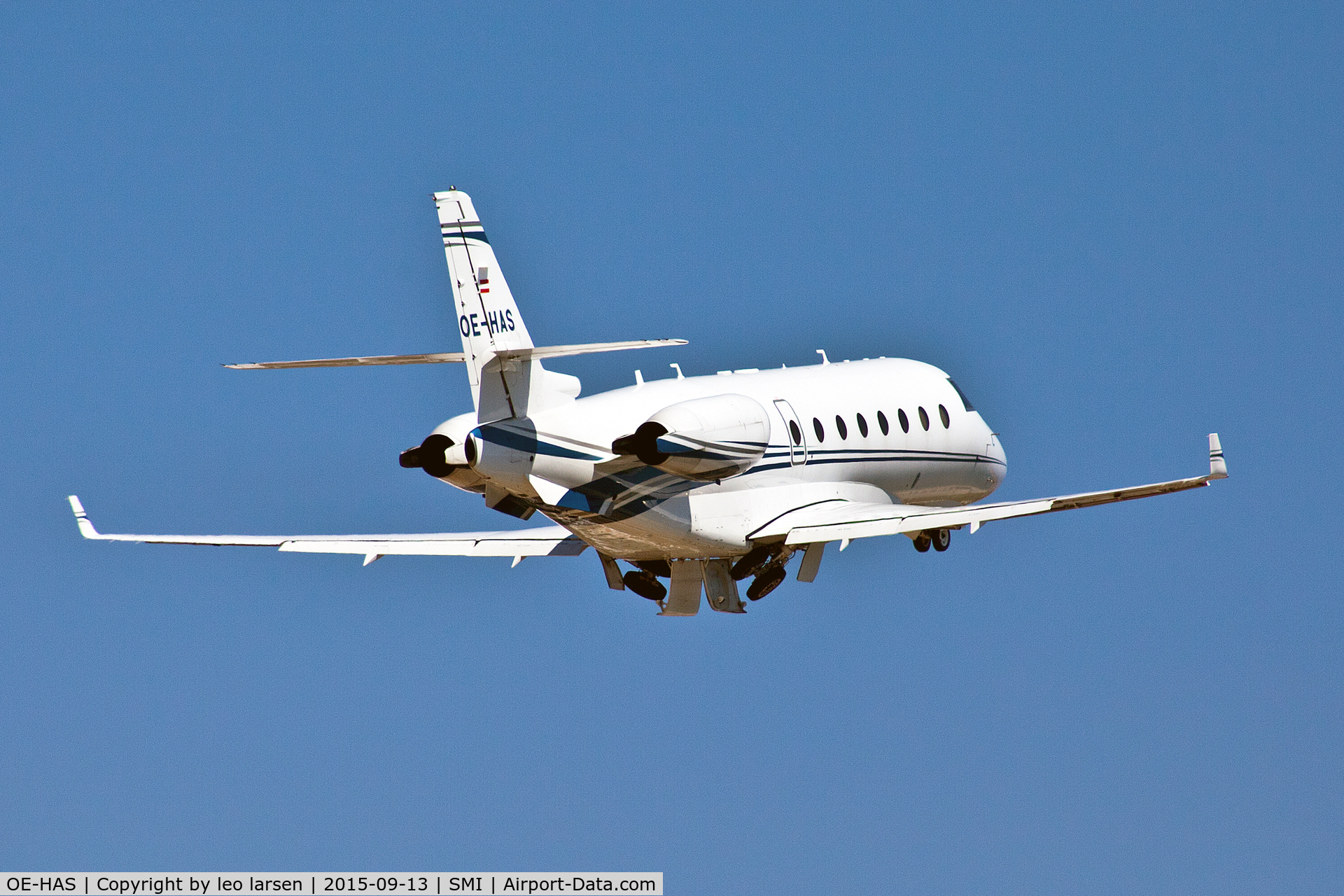 OE-HAS, 2009 Israel Aerospace Industries Gulfstream 200 C/N 206, Samos 13.9.2015