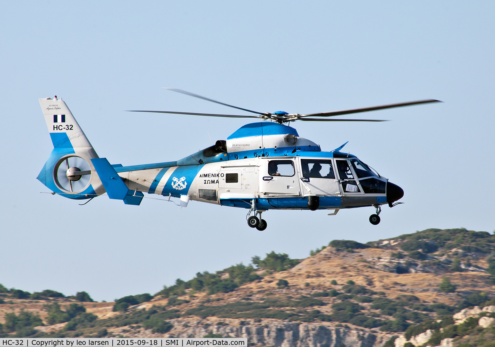 HC-32, Aerospatiale AS-365N Dauphin 2 C/N 6668, Samos 18.9.2015