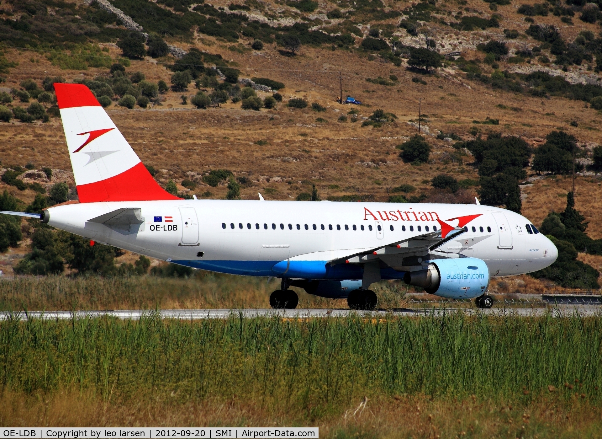 OE-LDB, 2004 Airbus A319-112 C/N 2174, Samos 20.9.2012