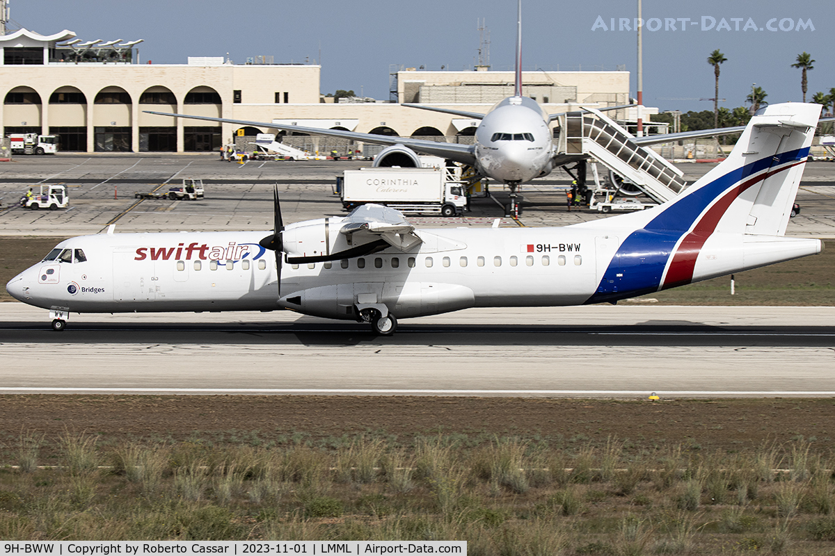9H-BWW, 1994 ATR 72-202(F) C/N 416, Runway 31