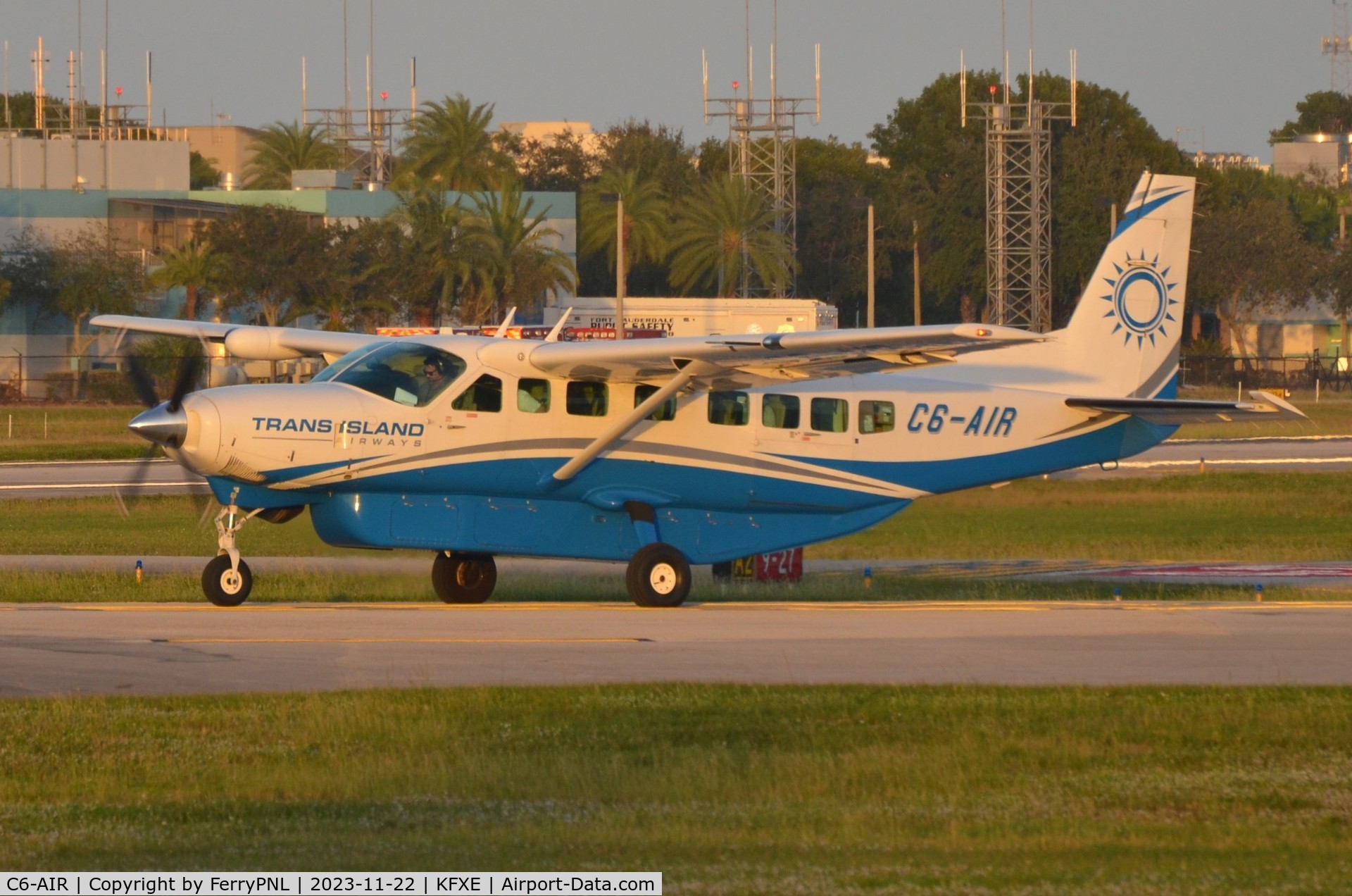 C6-AIR, 2019 Cessna 208B EX Caravan 1 C/N 208B5512, Trans Island Airways Ce208 holding short of runway
