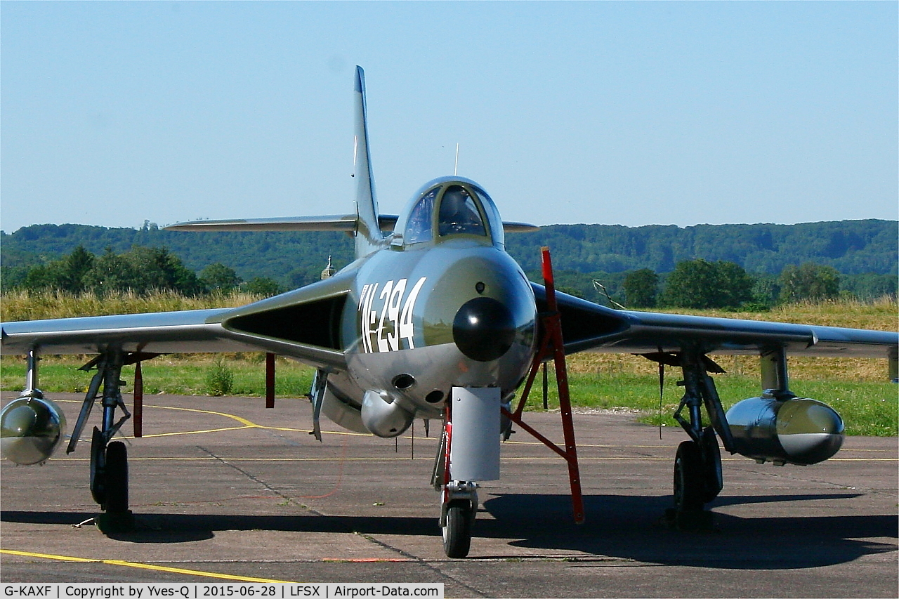 G-KAXF, 1956 Hawker Hunter F.6A C/N S4/U/3361, Hawker Hunter F.6A, Static display, Luxeuil-St Sauveur Air Base 116 (LFSX)