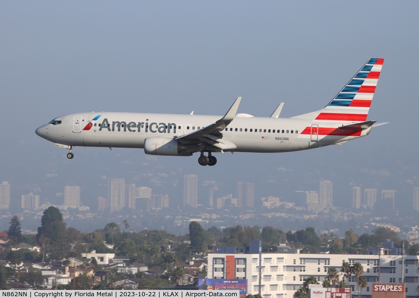 N862NN, 2010 Boeing 737-823 C/N 30905, AAL 738 zx AUS-LAX