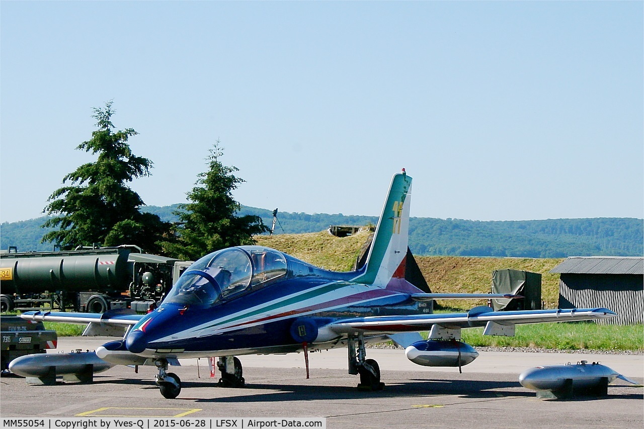 MM55054, Aermacchi MB-339PAN C/N 6848/188/AA085, Aermacchi MB-339PAN, N°11 of Frecce Tricolori Aerobatic Team 2015, Luxeuil-Saint Sauveur Air Base 116 (LFSX)