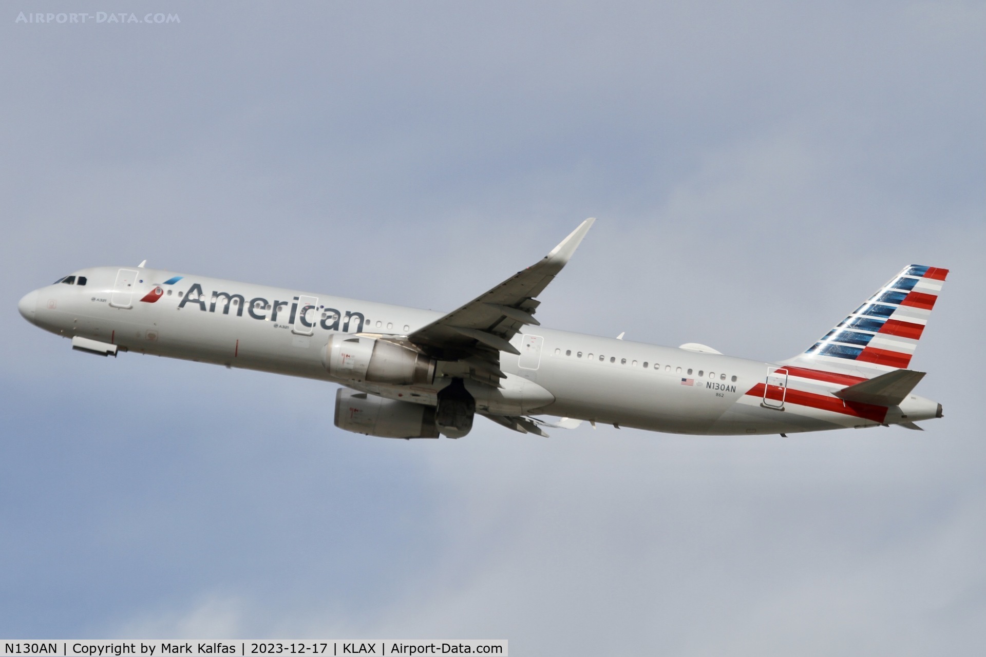N130AN, 2014 Airbus A321-231 C/N 6407, A321 American Airlines Airbus A321 N130AN  AA1672 KLAX-DFW