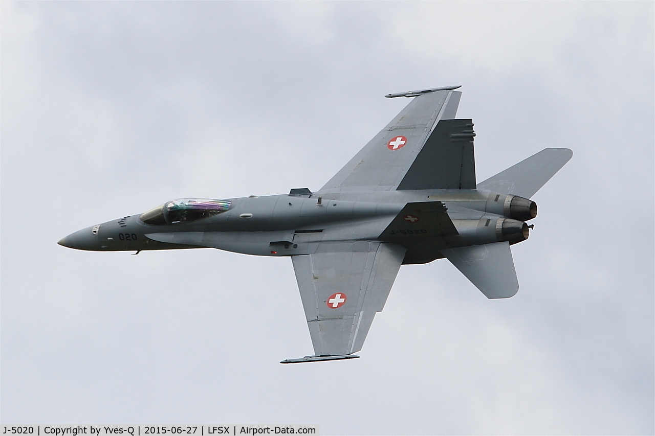 J-5020, McDonnell Douglas F/A-18C Hornet C/N 1369/SFC020, McDonnell Douglas FA-18C Hornet, On display, Luxeuil-Saint Sauveur Air Base 116 (LFSX)