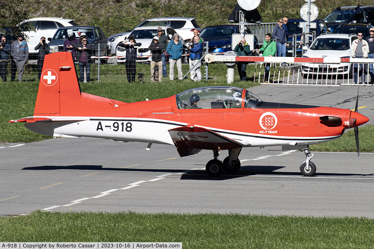 A-918, 1983 Pilatus PC-7 Turbo Trainer C/N 326, AXALP Airshow 2023