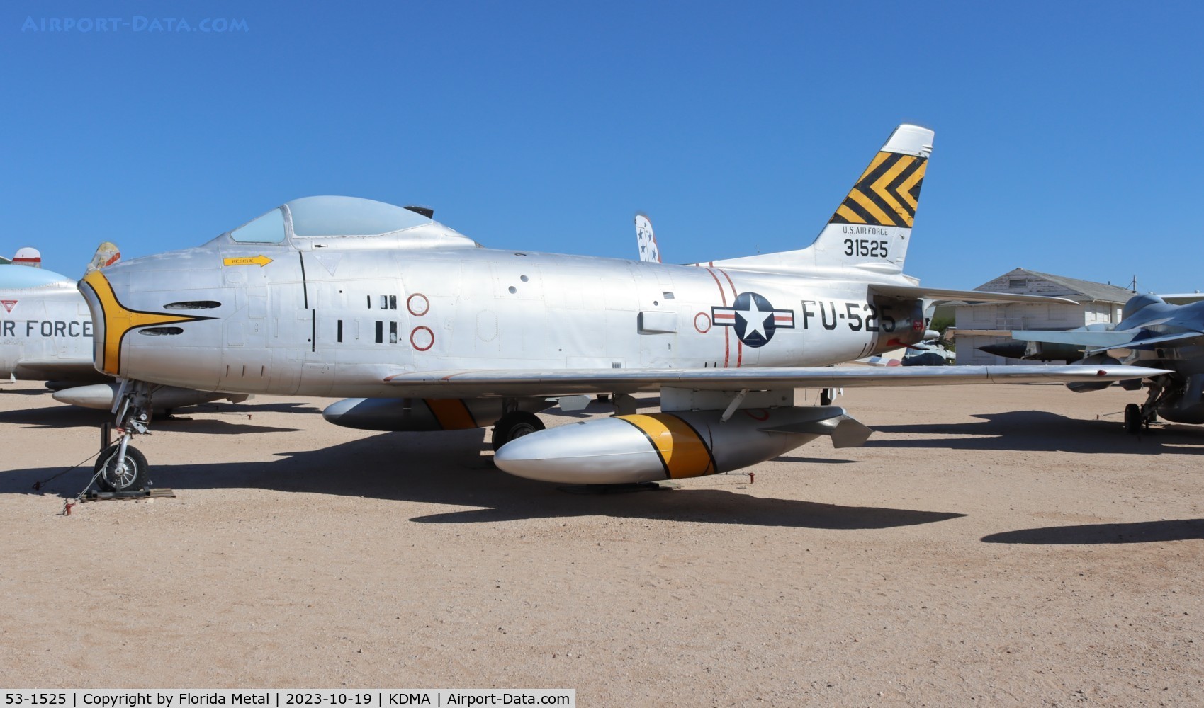 53-1525, 1953 North American F-86H Sabre C/N 203-297, F-86 zx