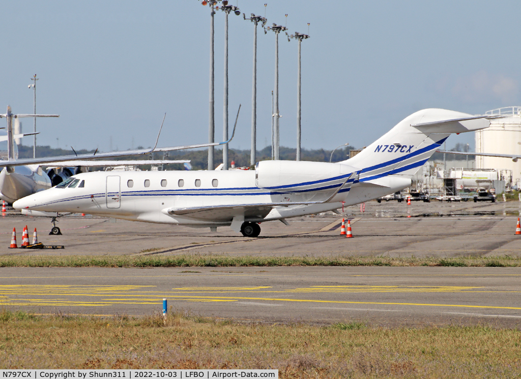 N797CX, 2009 Cessna 750 Citation X C/N 750-0297, Parked at the General Aviation area...