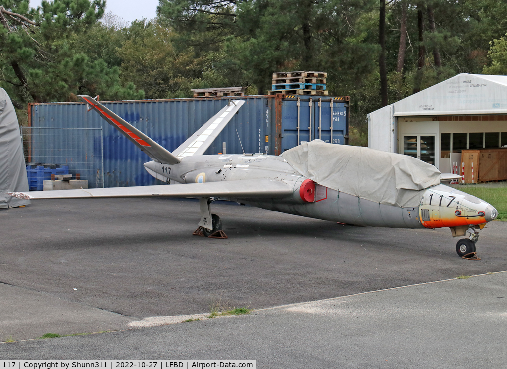 117, Fouga CM-170 Magister C/N 117, Used as an instructional airframe by IMA but parked outside hangars