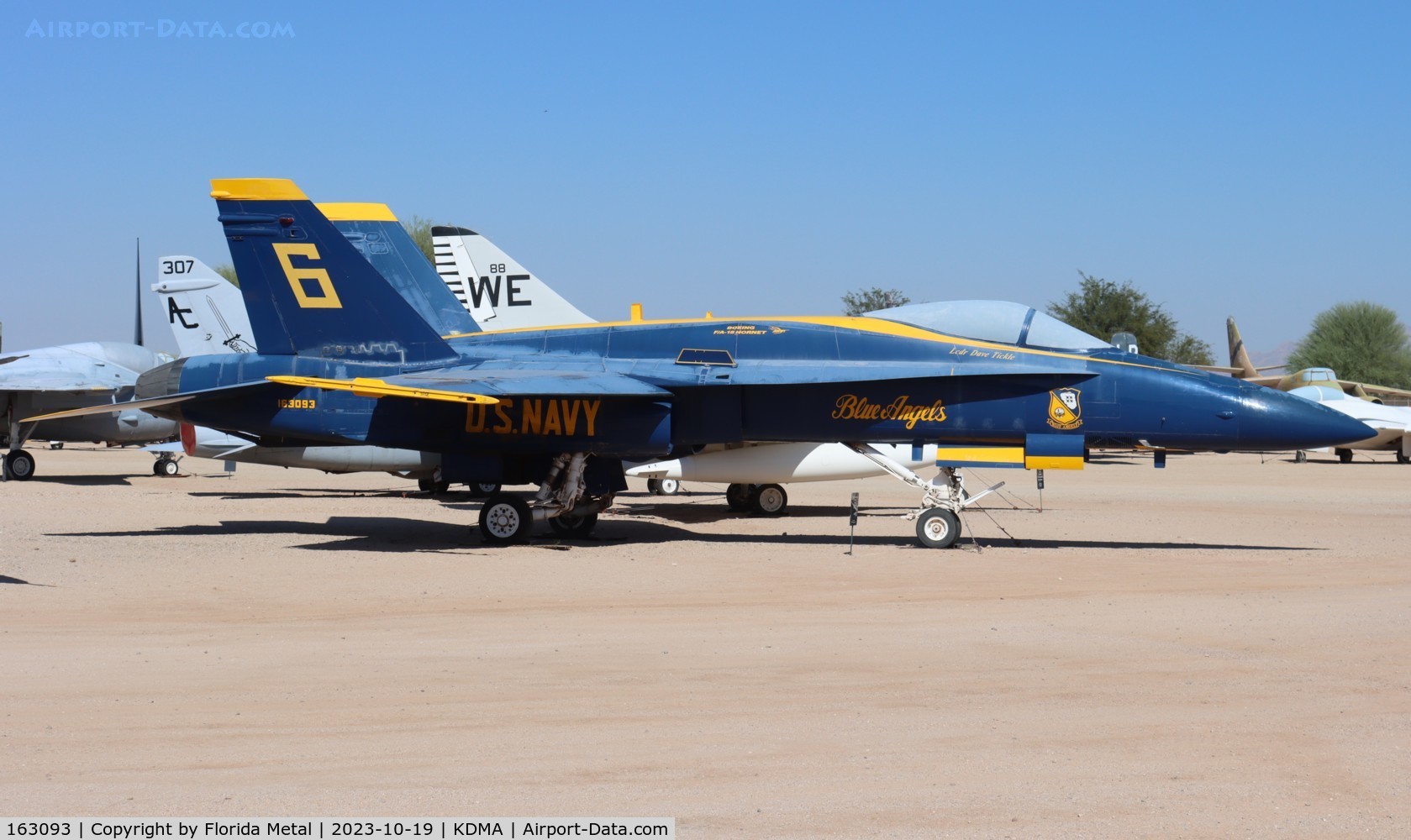 163093, McDonnell Douglas F/A-18A Hornet C/N 0475/A391, Blue Angels F-18 zx