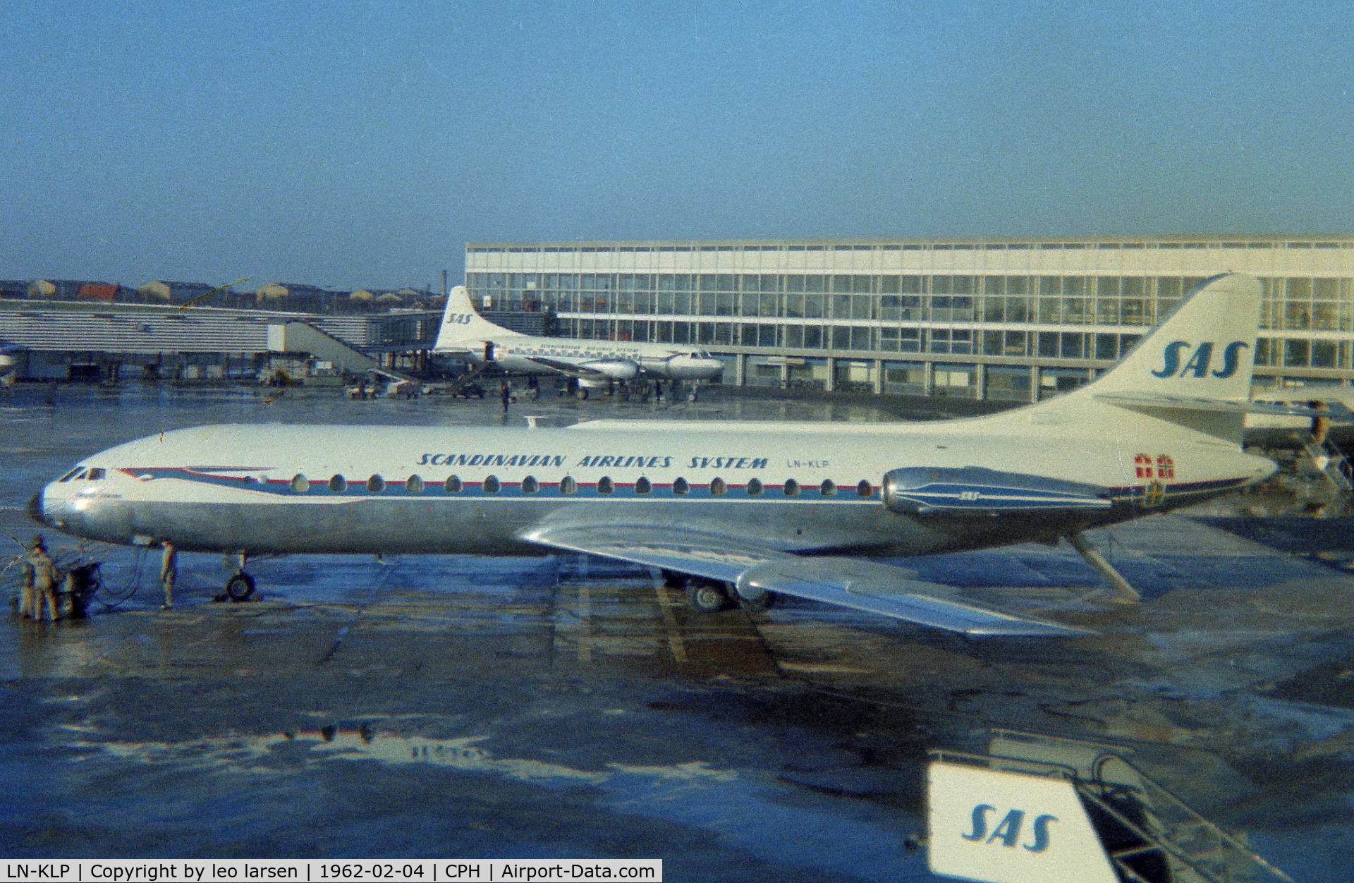 LN-KLP, 1960 Sud Aviation SE-210 Caravelle III C/N 024, Copenhagen 4.2.1962