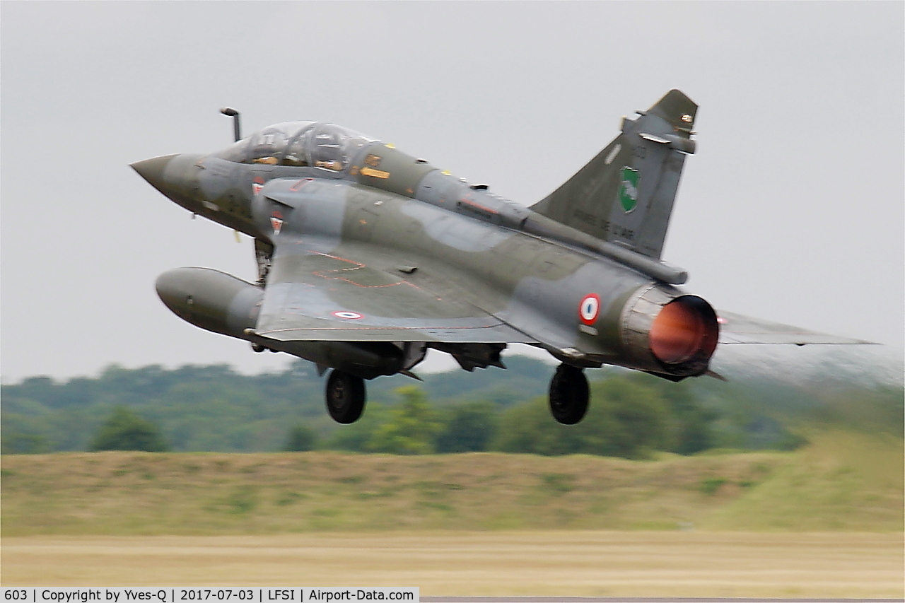 603, Dassault Mirage 2000D C/N 394, Dassault Mirage 2000D, Take off rwy 29, St Dizier-Robinson Air Base 113 (LFSI