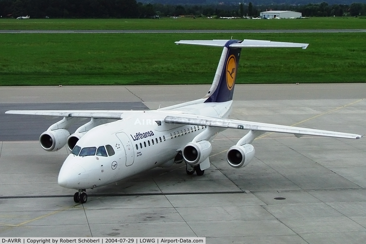 D-AVRR, 1997 BAE Systems Avro 146-RJ85 C/N E.2317, D-AVRR @ LOWG 2004
