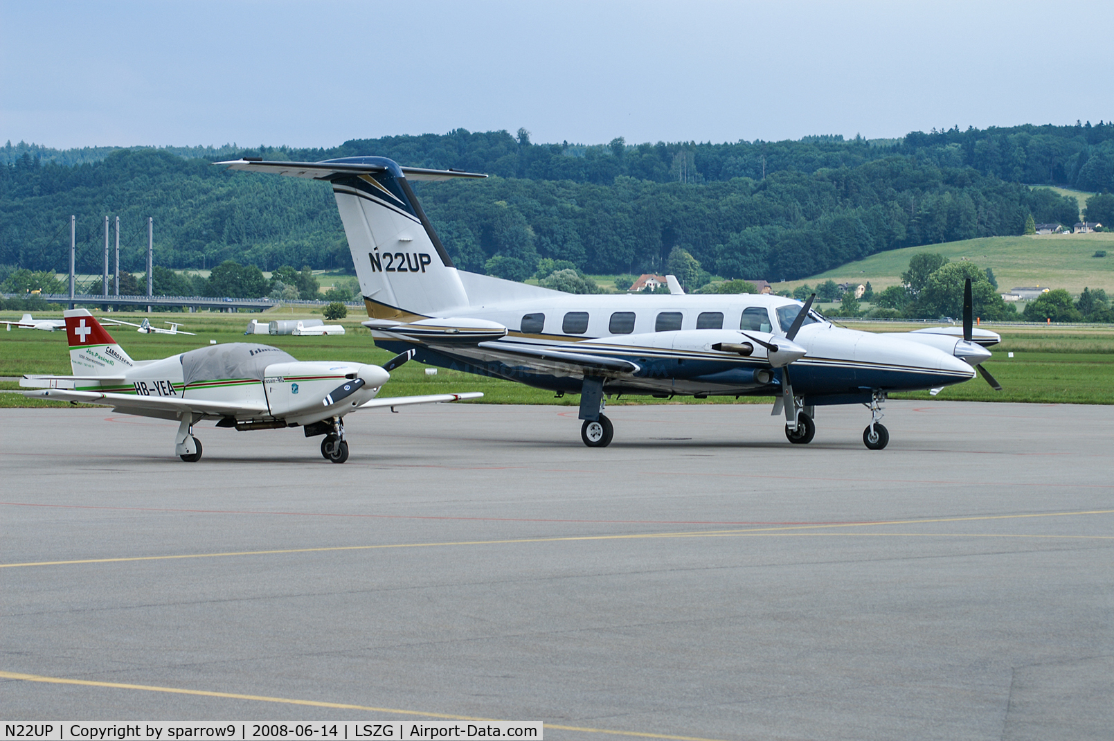 N22UP, 1982 Piper PA-42 Cheyenne III C/N 42-8001079, At Grenchen