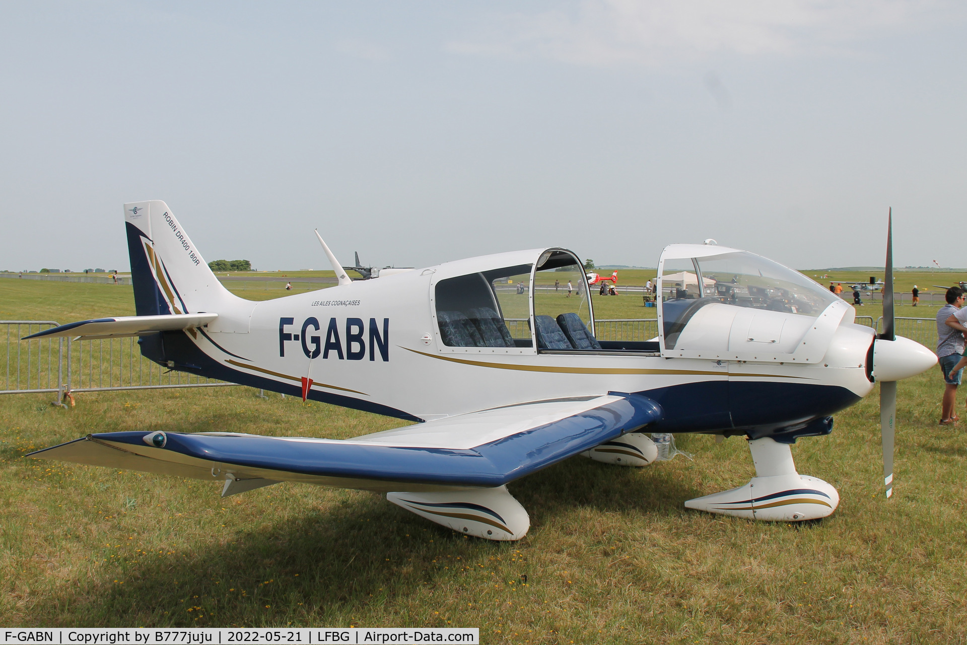F-GABN, Robin DR-400-180R Regent C/N 1132, during Cognac airshow 2022