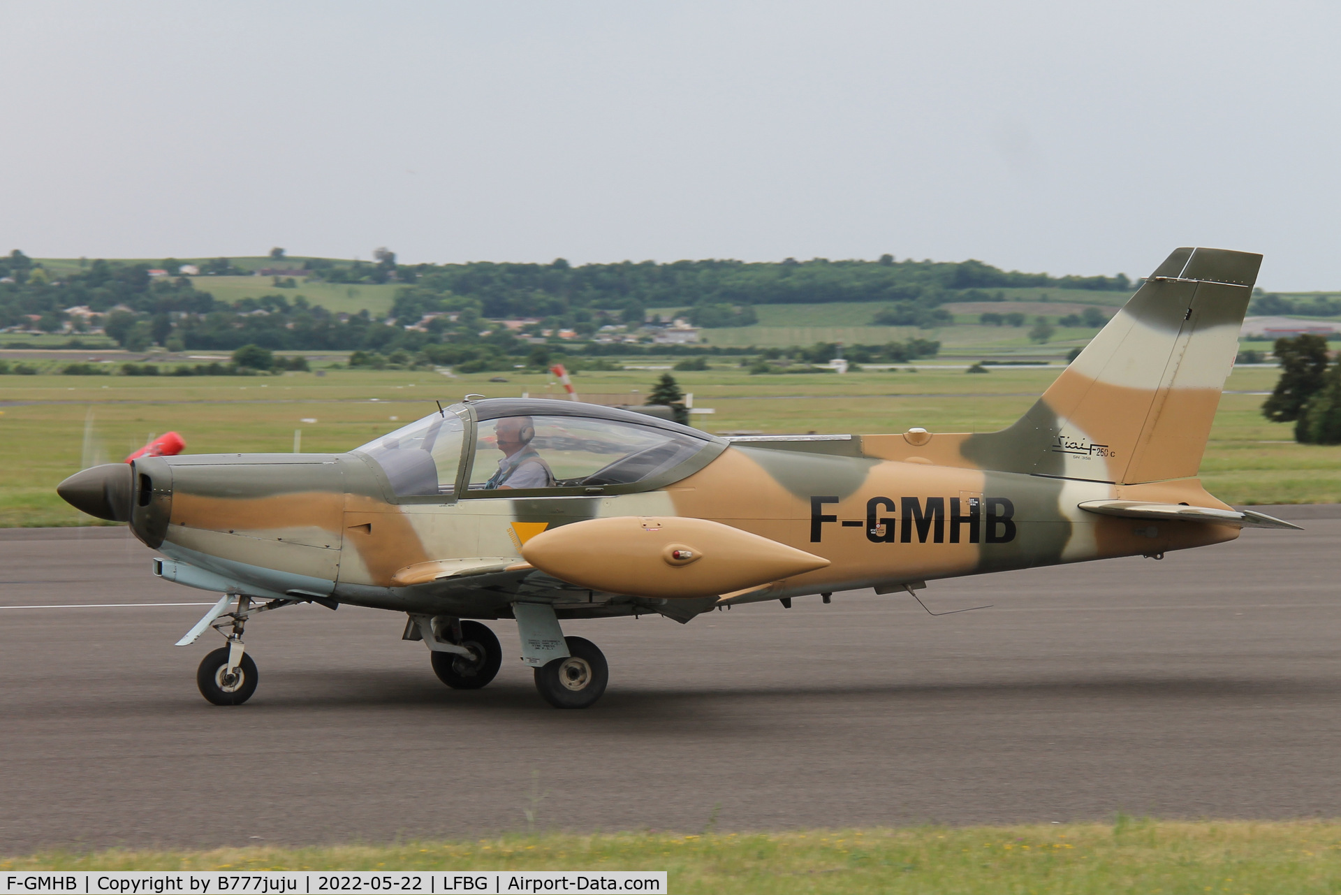 F-GMHB, SIAI-Marchetti SF-260C C/N 358, during Cognac airshow 2022