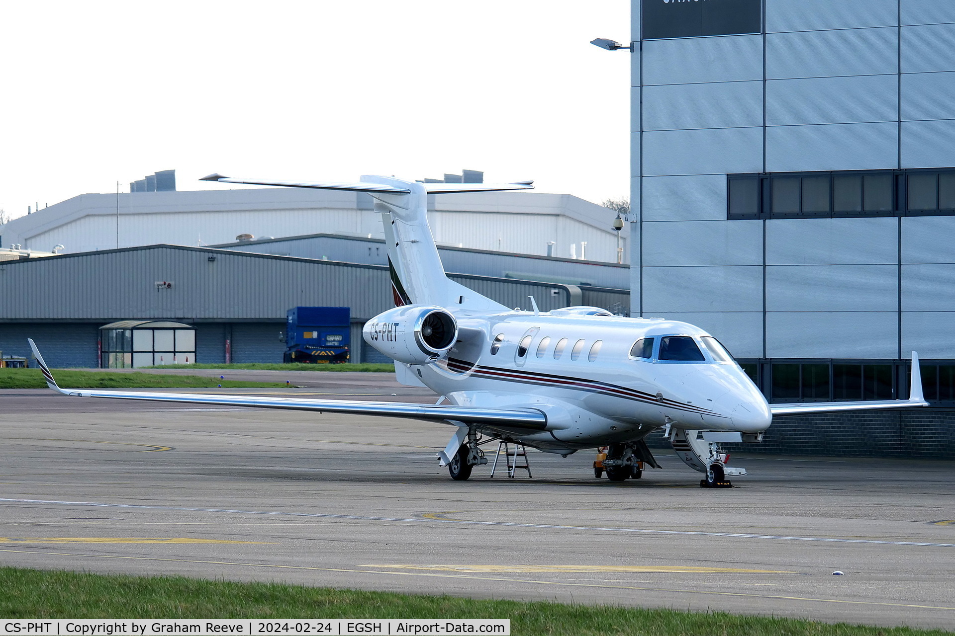 CS-PHT, 2022 Embraer EMB-505 Phenom 300 C/N 50500656, Parked at Norwich.