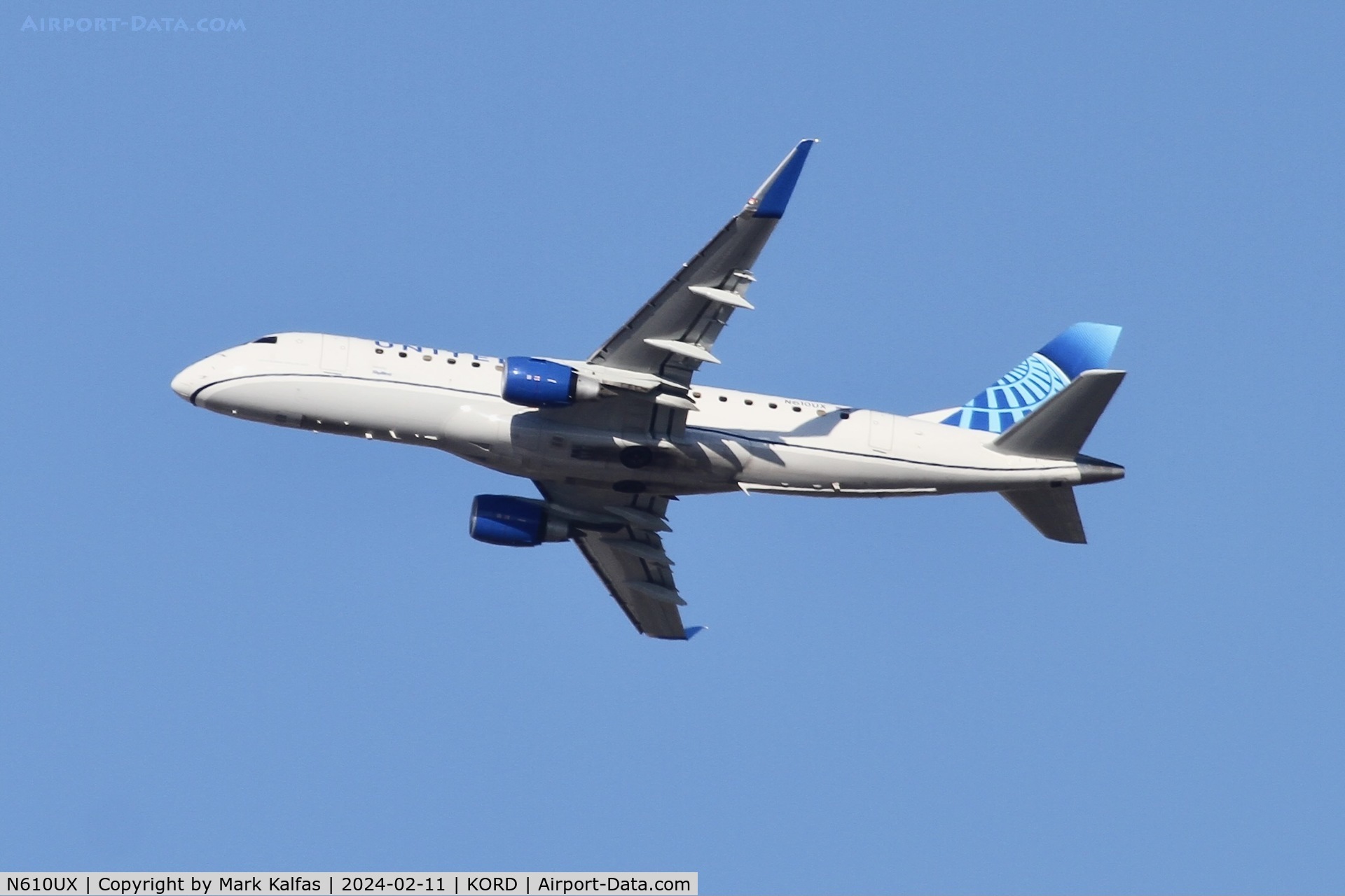 N610UX, 2019 Embraer 175LR (ERJ-170-200LR) C/N 17000808, E75L SkyWest/ United Express EMBRAER 175 N610UX SKW5478 ORD-MDT