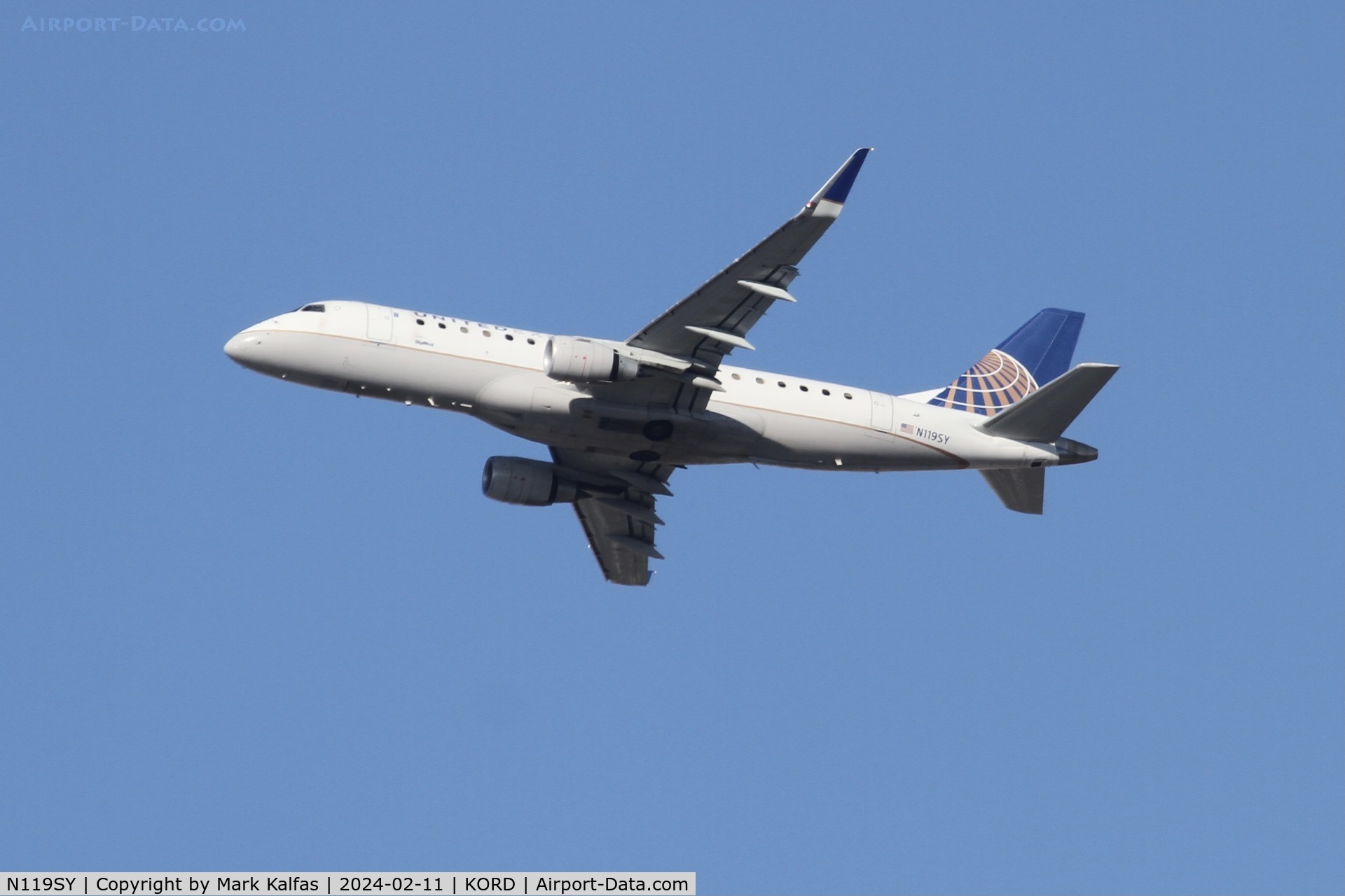 N119SY, 2014 Embraer 175LR (ERJ-170-200LR) C/N 17000421, E75L SkyWest/United Express EMBRAER 175 N119SY SKW4676 ORD-BUF