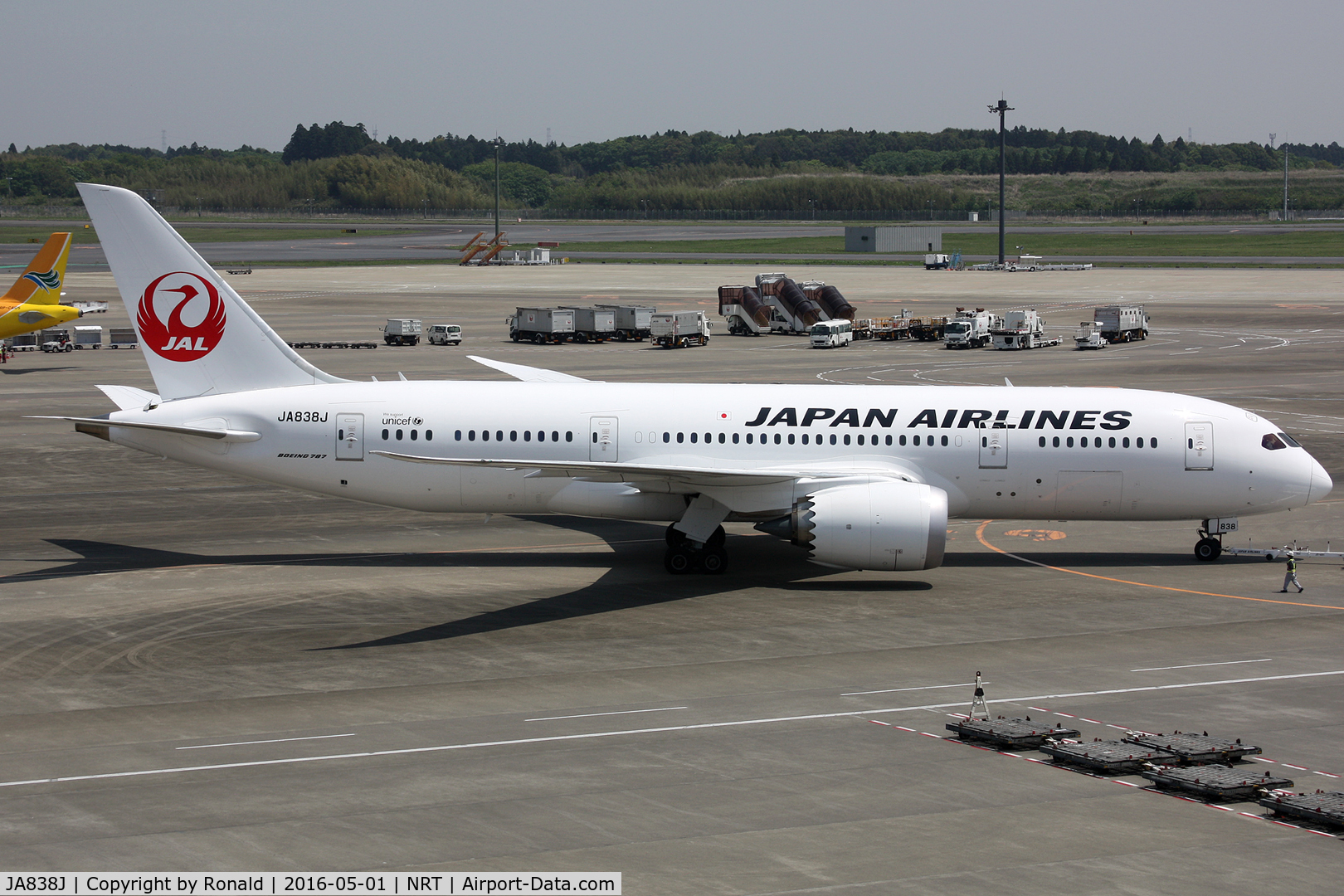 JA838J, 2014 Boeing 787-8 Dreamliner C/N 34849, at nrt