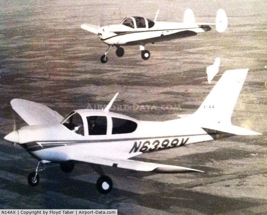 N14AX, 1983 Alon X-A4 C/N 001, N14AX in its original N number registration N6399K or N6399X in flight 1966