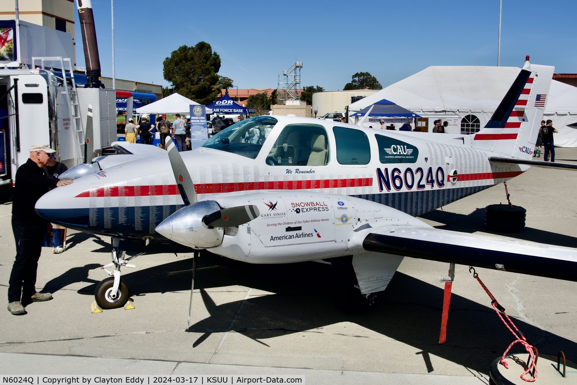 N6024Q, 1979 Beech 95-B55 (T42A) Baron C/N TC-2209, Travis AFB airshow California 2024.