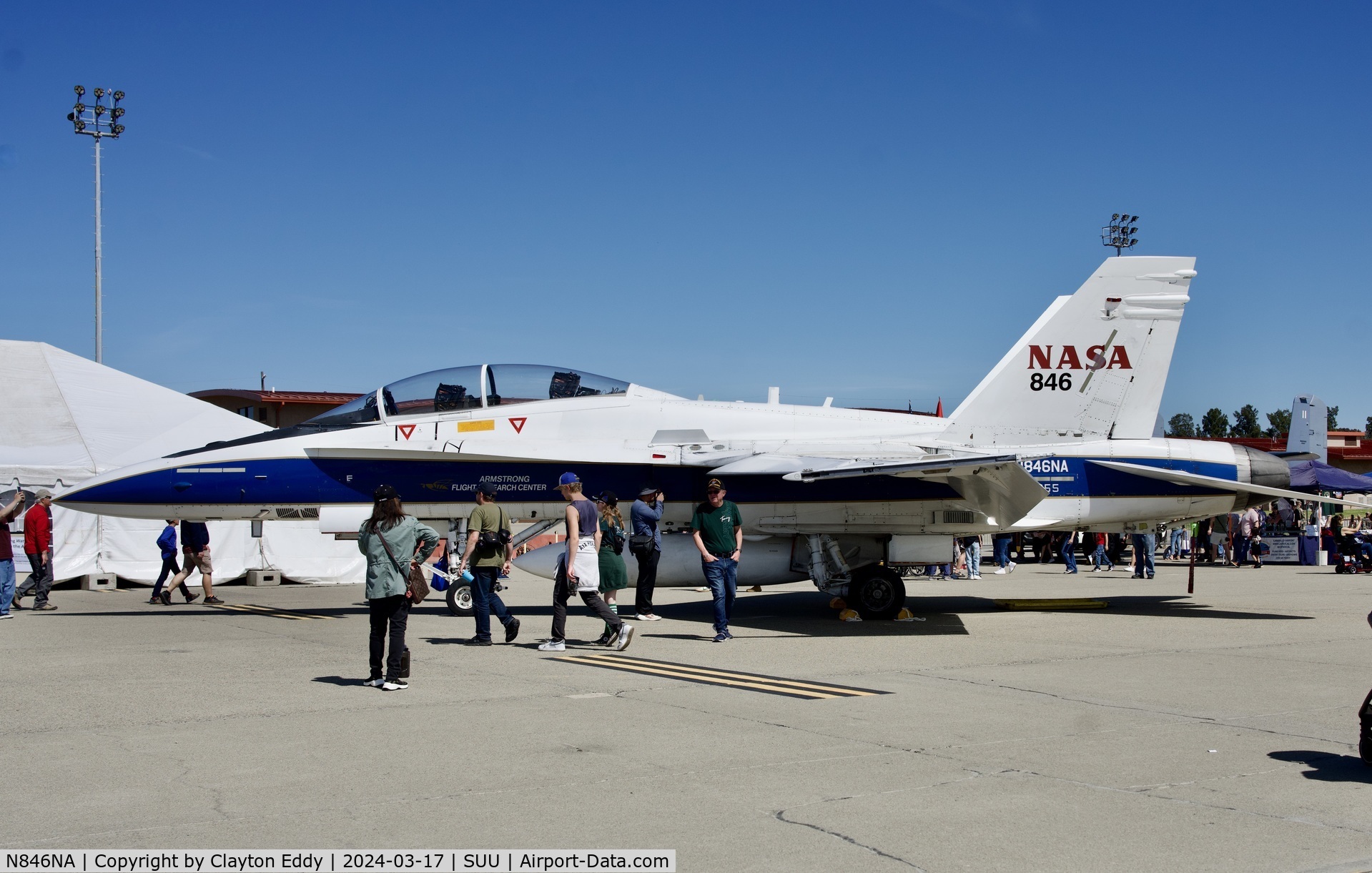 N846NA, McDonnell Douglas F/A-18B Hornet C/N 23, Travis AFB airshow California 2024.