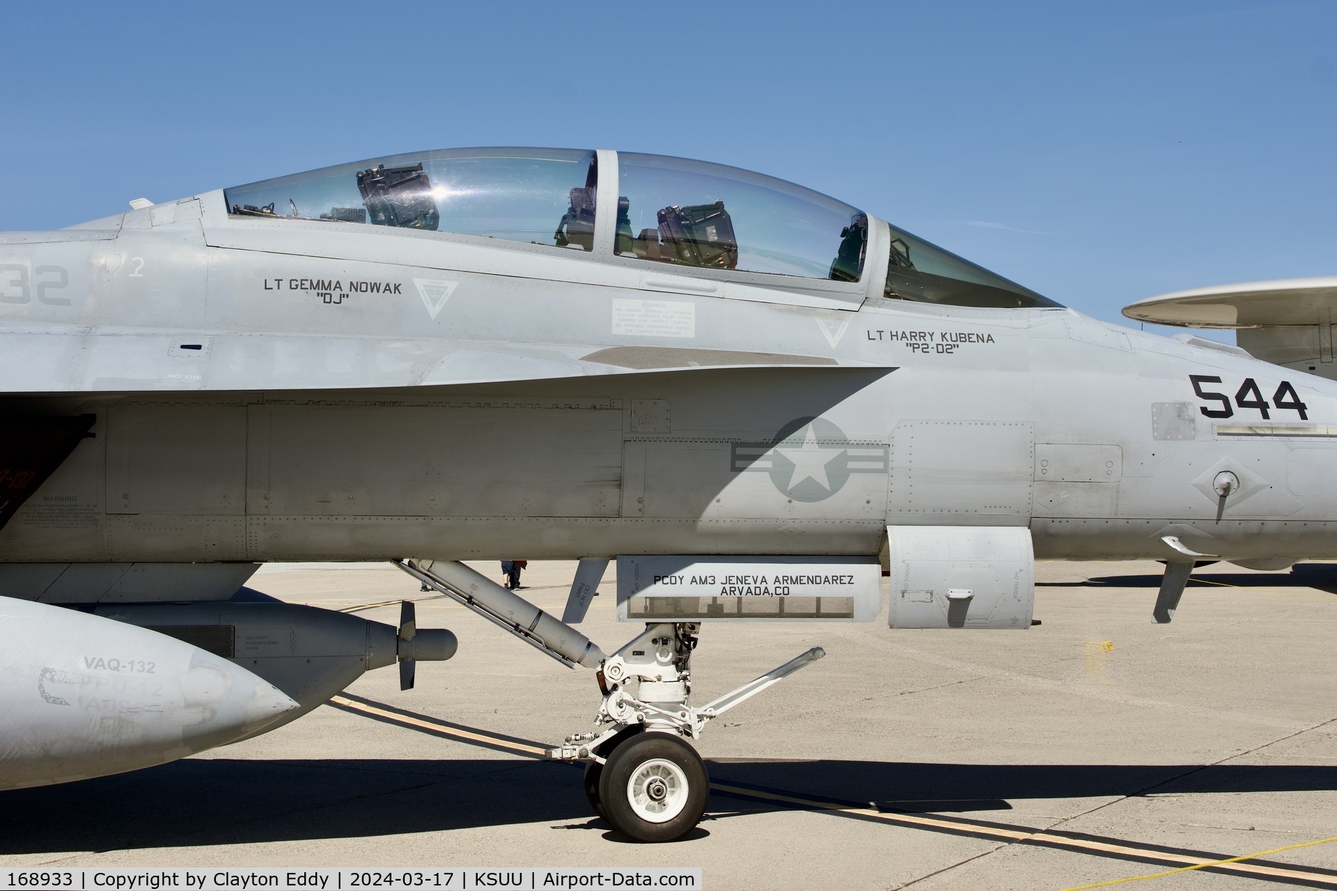 168933, Boeing EA-18G Prowler C/N G105, Travis AFB airshow California 2024.