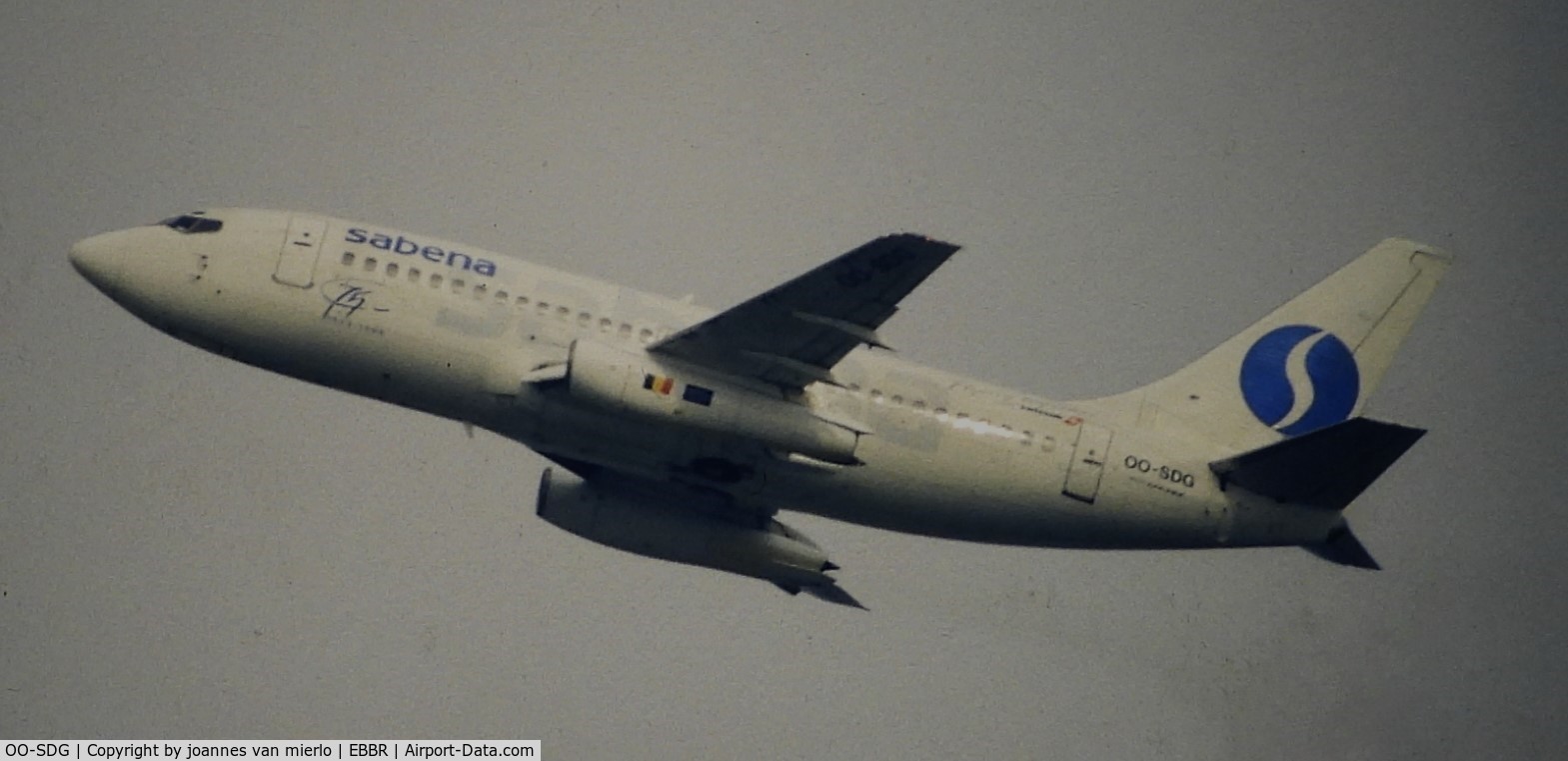 OO-SDG, 1975 Boeing 737-229 C/N 21135, ex-slide